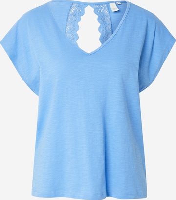 T-shirt QS en bleu : devant