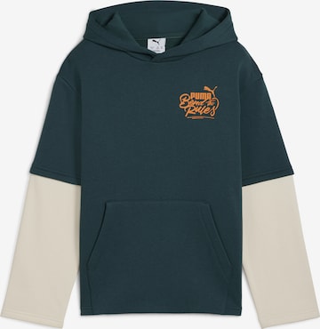 PUMA Sweatshirt 'MID90s Layered' in Grün: Vorderseite