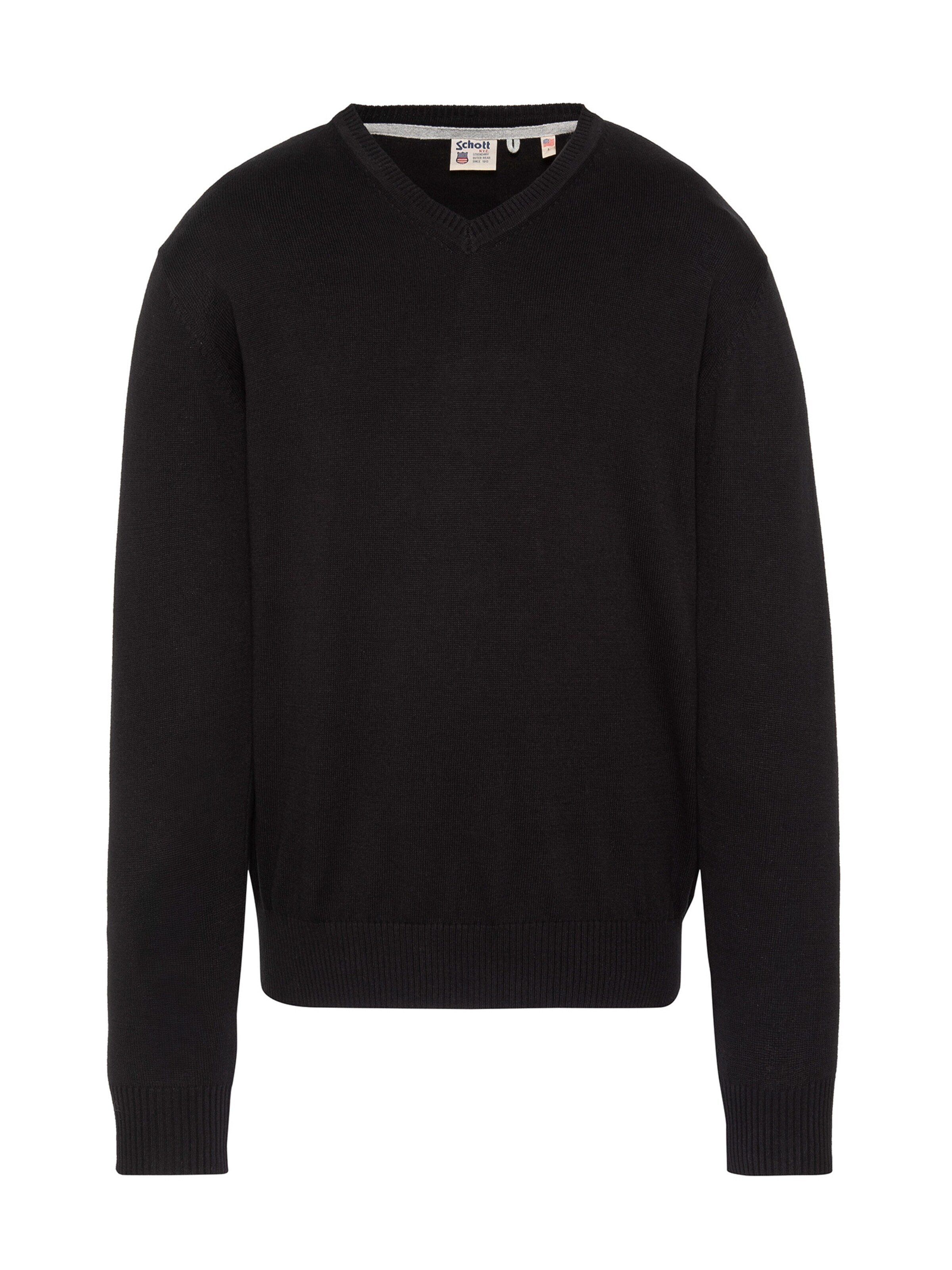 Schott NYC Pull-over en S en noir, Vue avec produit