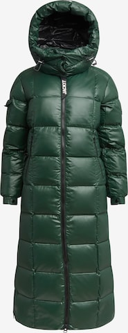 JACK1T Outdoor Jacket ' EZ Boxed Ultra Lang Puffer Lux ' in Green: front