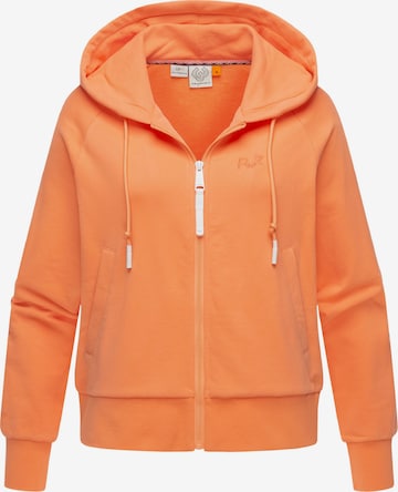 Ragwear Zip-Up Hoodie 'Taila' in Orange: front