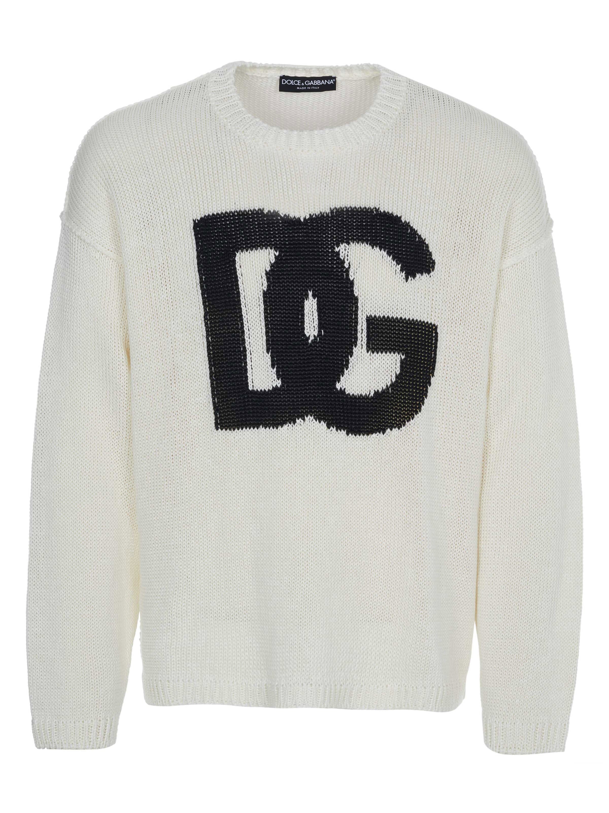 Pull-over DOLCE & GABBANA en blanc : devant