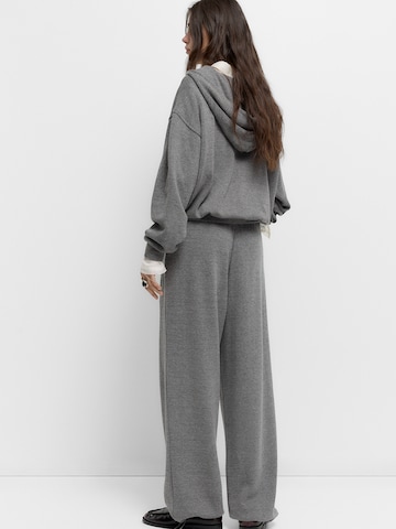 Wide Leg Pantalon Pull&Bear en gris