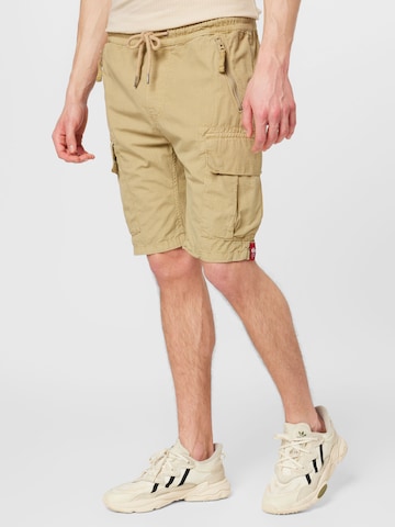 ALPHA INDUSTRIES Regular Cargobukse i beige: forside