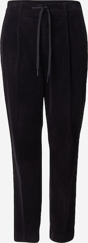 SELECTED - Tapered Pantalón plisado 'SLHLEROY' en negro: frente