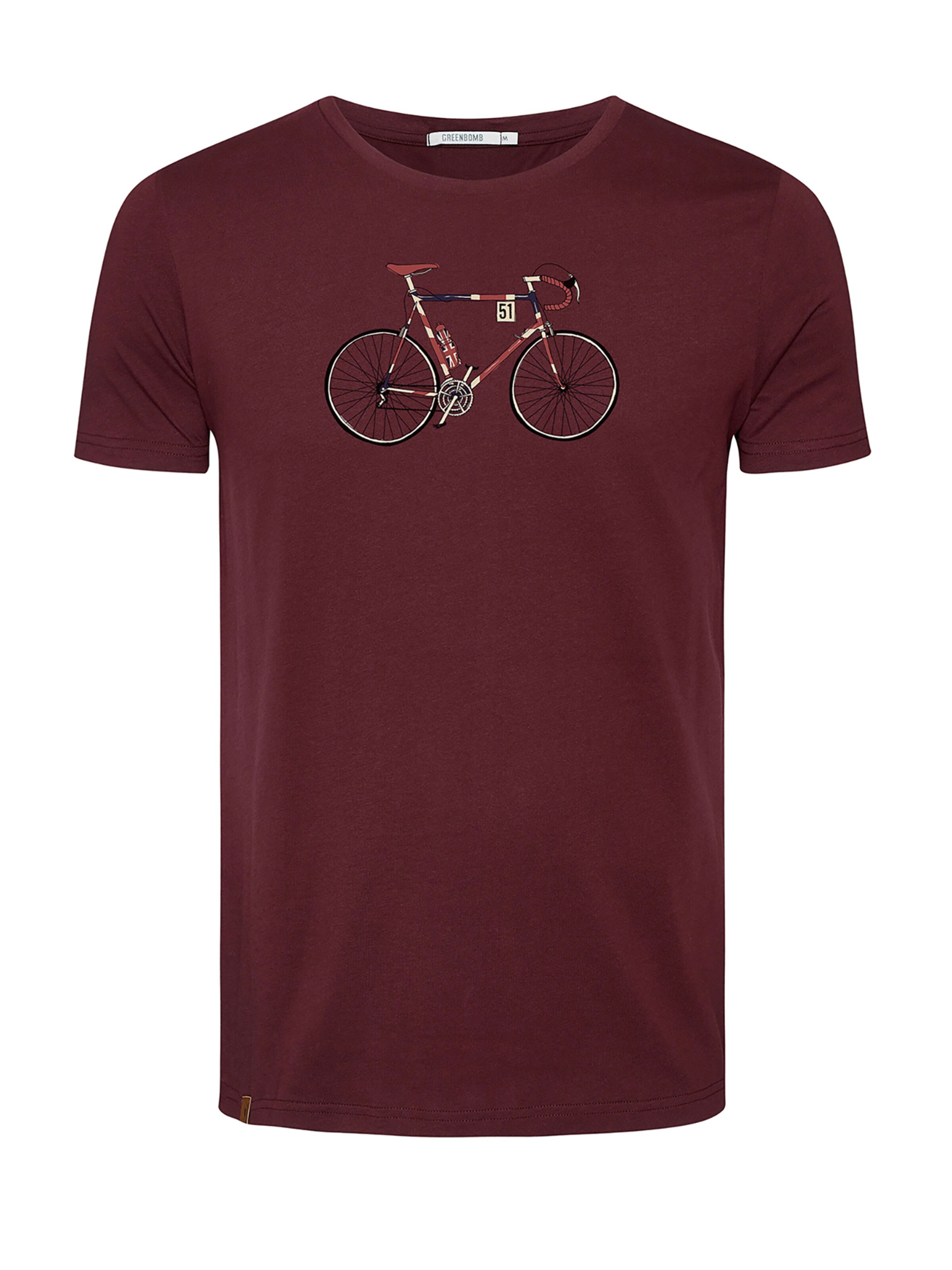 GREENBOMB Shirt 'Bike Jack' in Rood: voorkant
