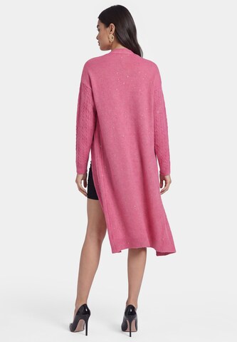faina Gebreid vest in Roze