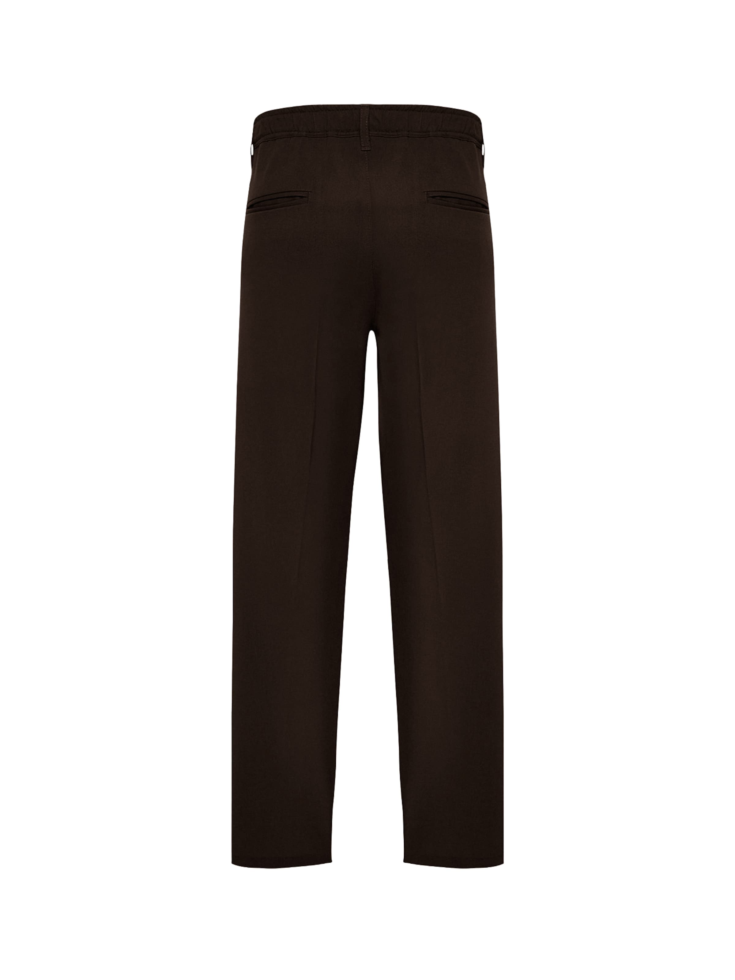 Trendyol - regular Pantalón plisado en marrón
