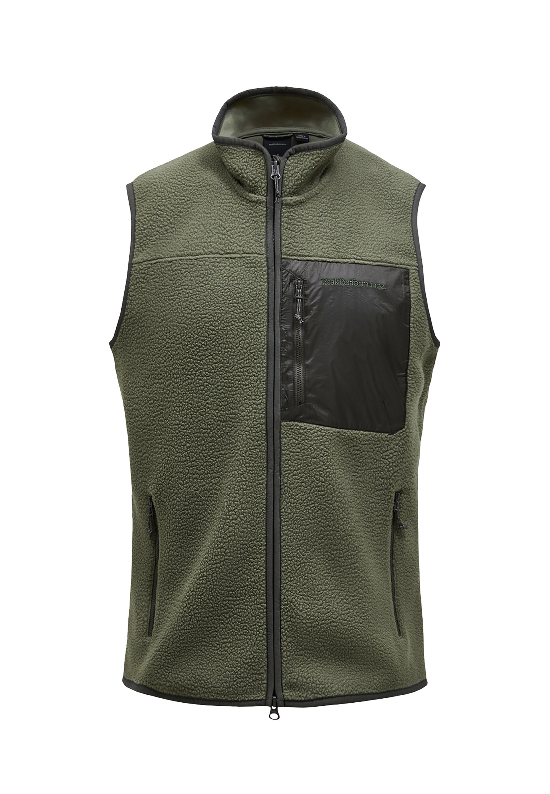 Gilet PEAK PERFORMANCE en vert : devant