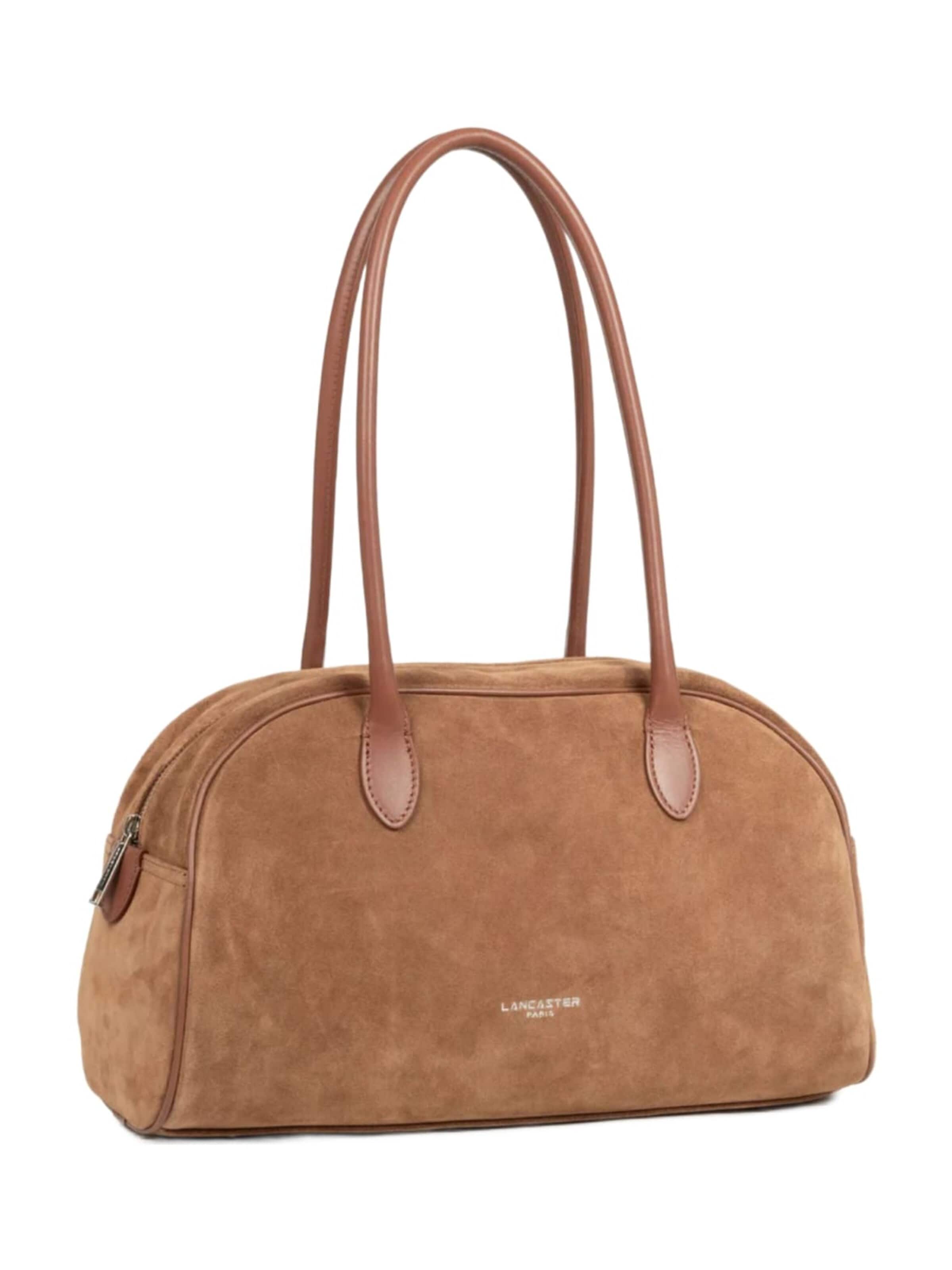 LANCASTER ParisTorba za na rame 'Lancaster Sac cabas épaule Zippé Suède Camel' - smeđa boja