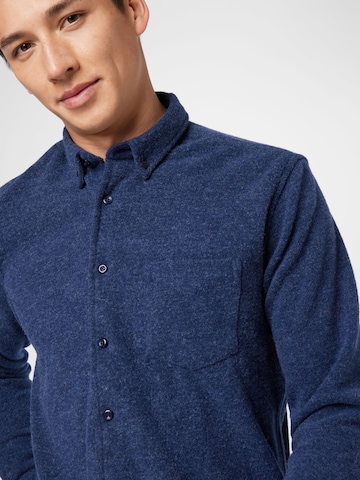 Kronstadt Regular fit Button Up Shirt 'Johan' in Blue