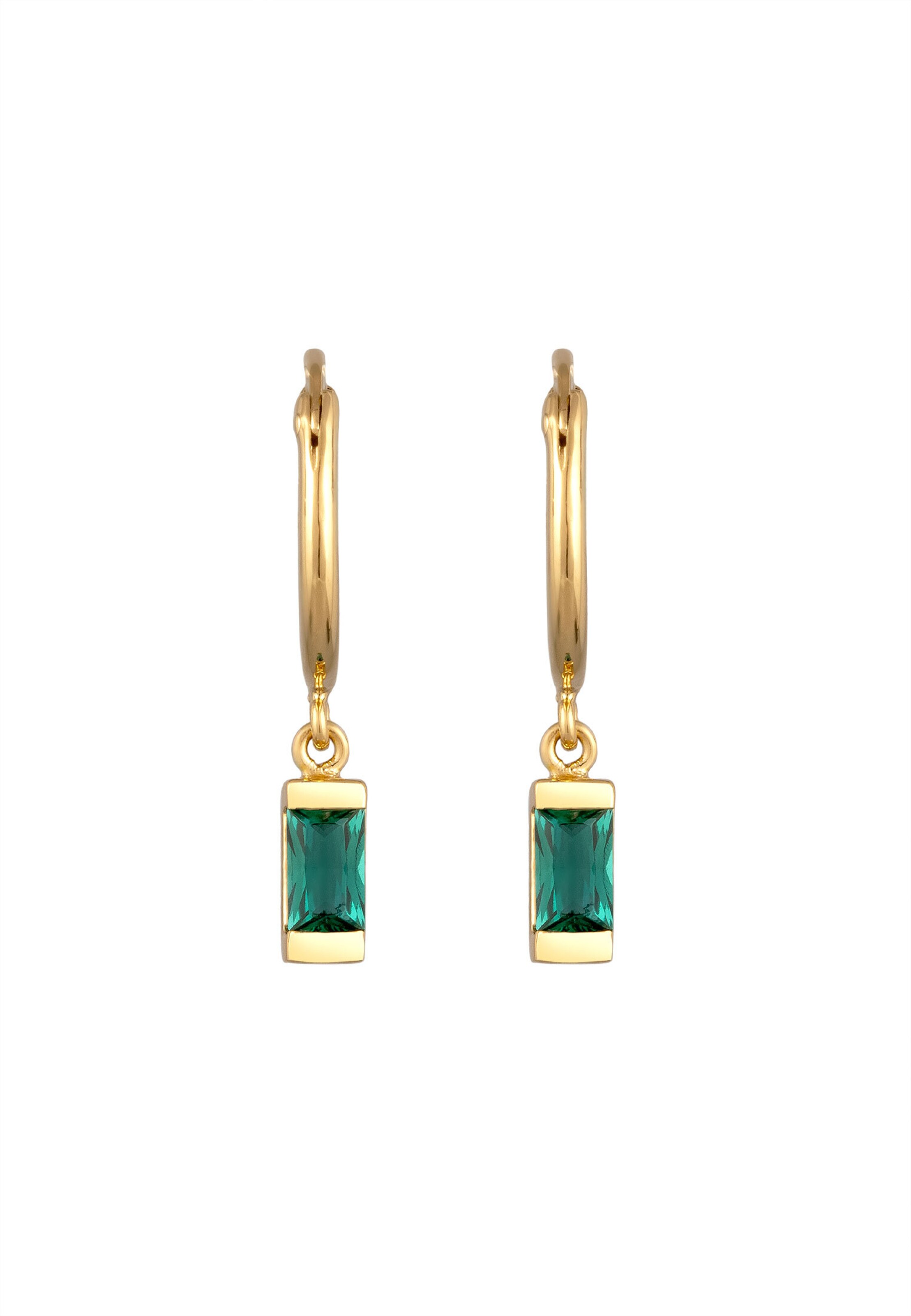 ELLI PREMIUM Earrings 'Smaragd' in Gold