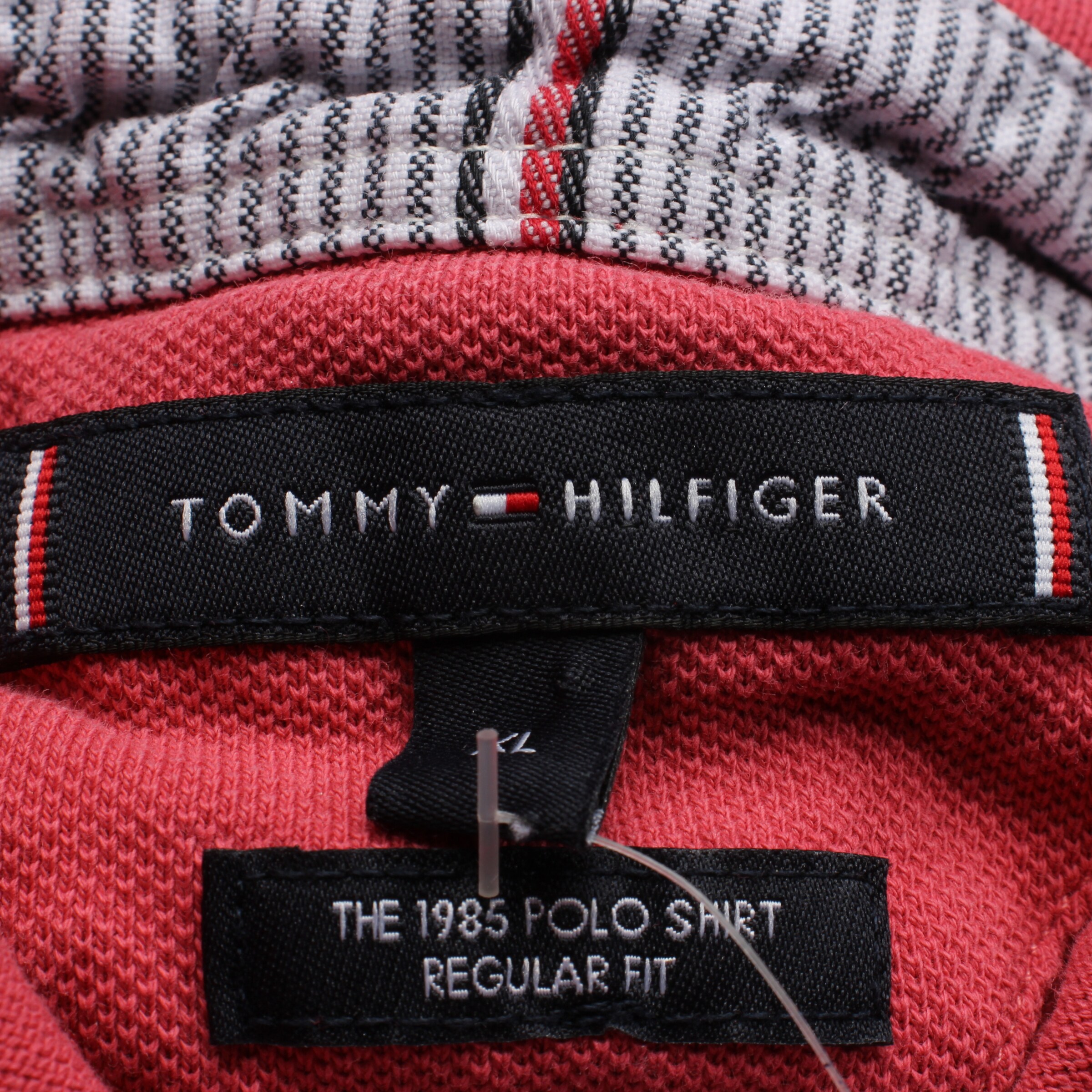 TOMMY HILFIGER Shirt in XL in Red