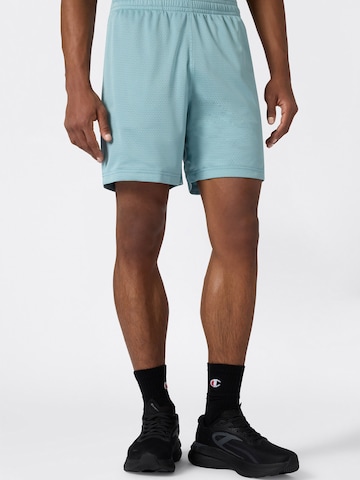 Largi Pantaloni sport de la Champion Authentic Athletic Apparel pe albastru: față