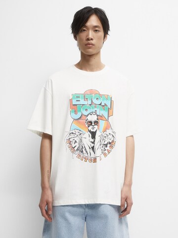 Pull&Bear Shirt in Wit: voorkant