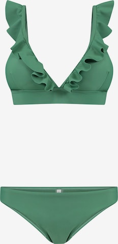 Shiwi Triangel Bikini in Groen: voorkant