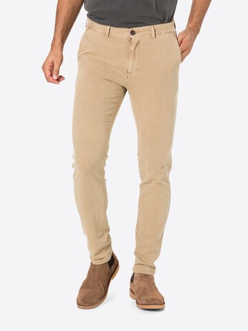 HKT by HACKETT Slim fit Chino trousers in Beige: front