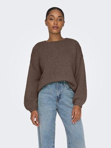 ONLY - Pullover 'Nordic' em castanho: frente