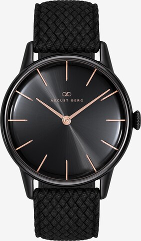 August Berg Analog Watch 'Serenity' in Black: front