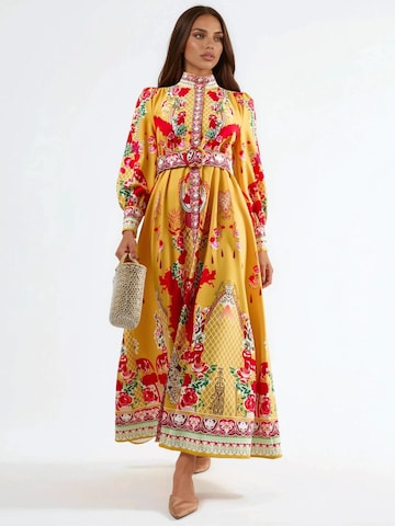 MSN Collection Maxi Kleid in Gelb: Vorderseite