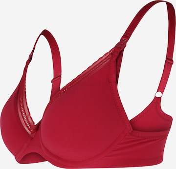 Cache Cœur T-shirt Bra in Red: front