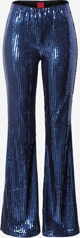 HUGO Red Flared Broek 'Haglita' in Blauw: voorkant