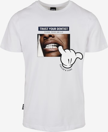 Cayler & Sons Shirt 'Trust Your Dentist' in White: front