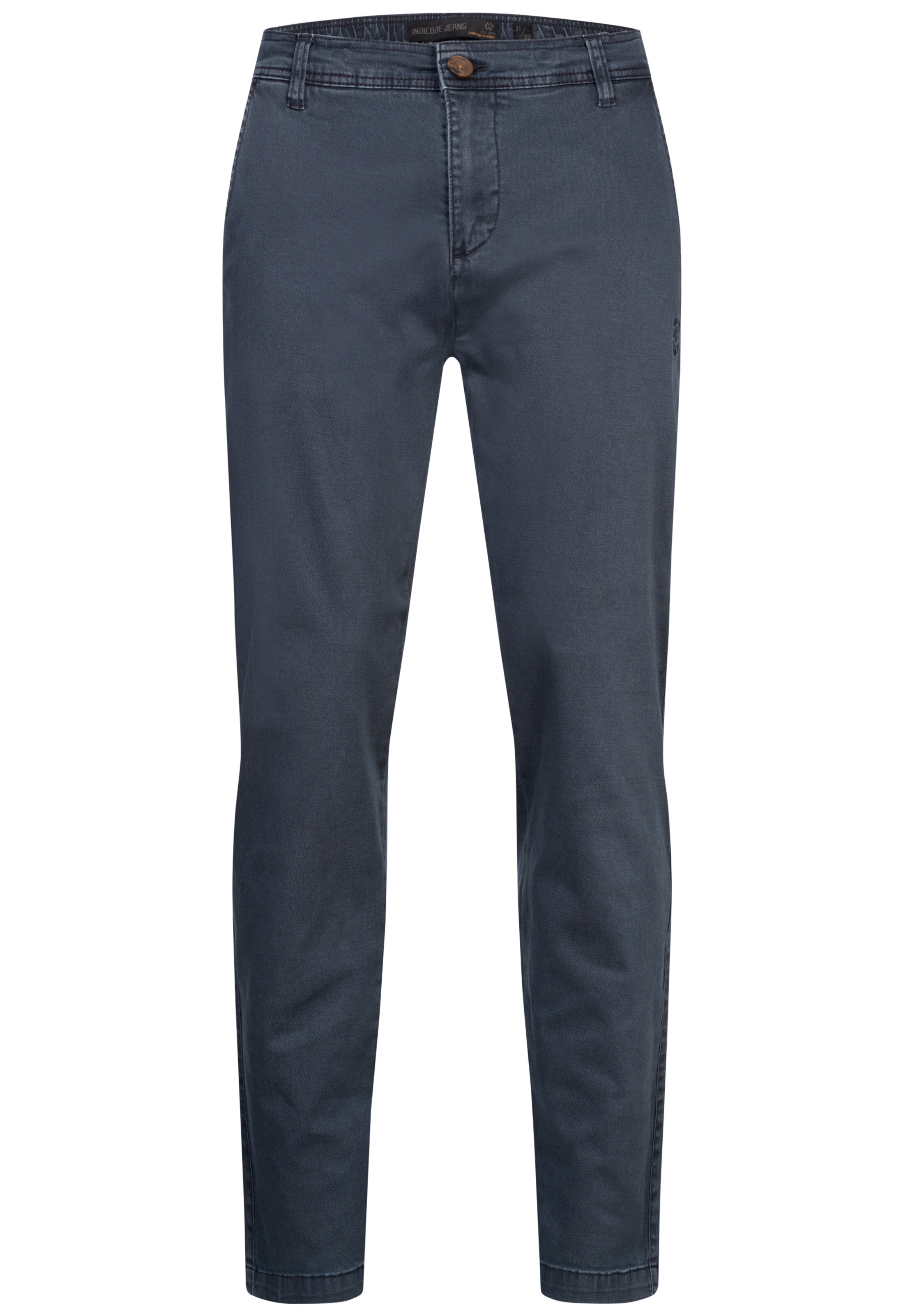 INDICODE JEANS Regular Chino trousers ' Gabrin ' in Blue: front