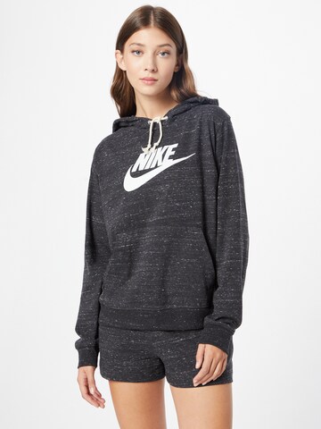 Bluză de molton de la Nike Sportswear pe negru: față