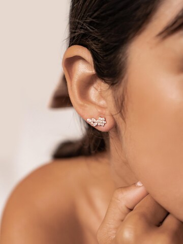 Hey Happiness - Pendientes 'Petal Drape Climber' en oro