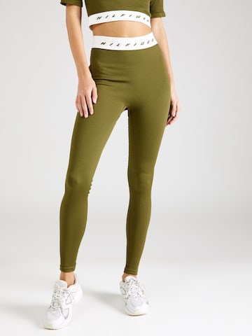 TOMMY HILFIGER Skinny Sportbroek in Groen: voorkant