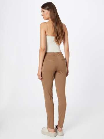 Coupe slim Pantalon chino 'Tessa' Fransa en marron