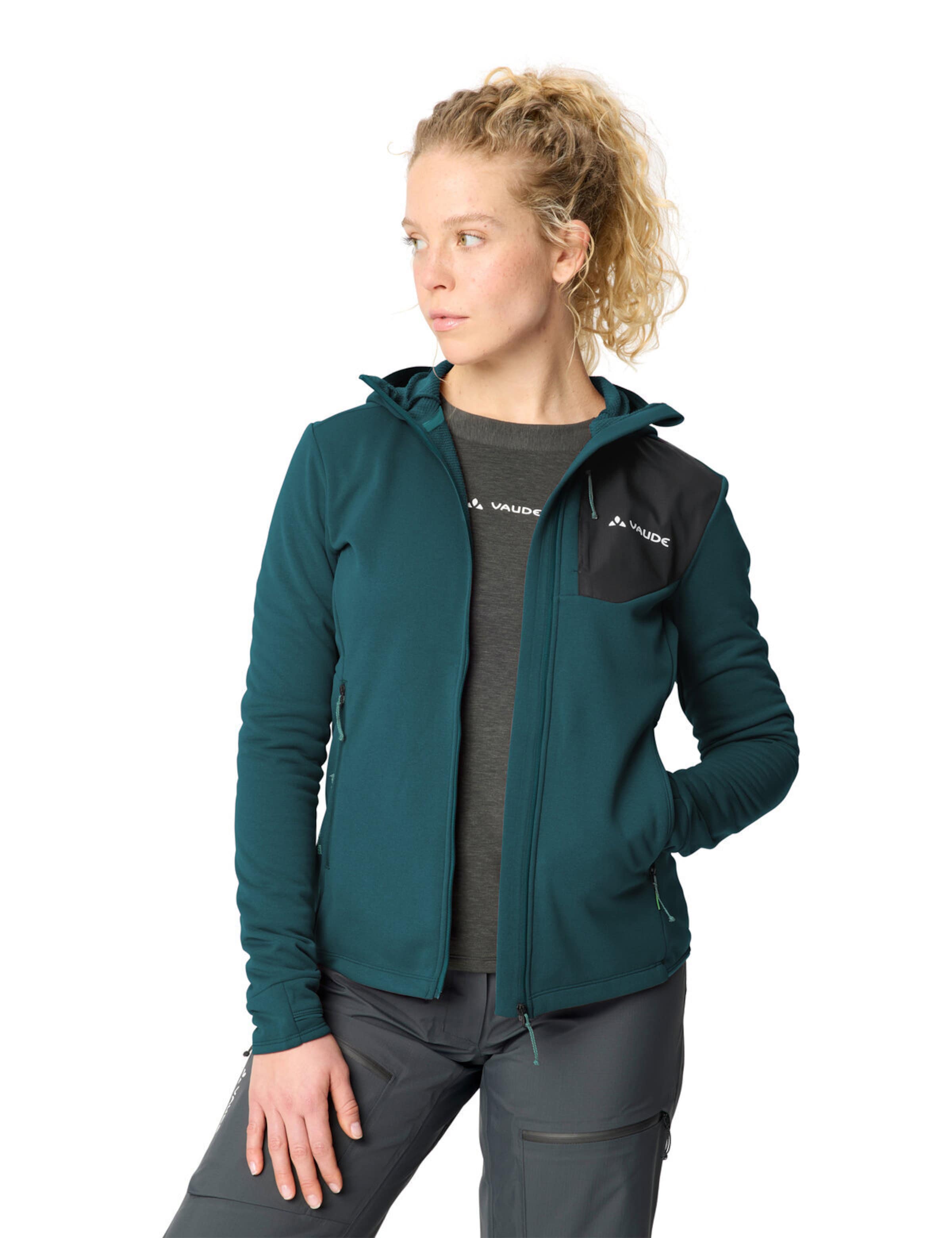 VAUDE Athletic fleece jacket 'Monviso III' in Green