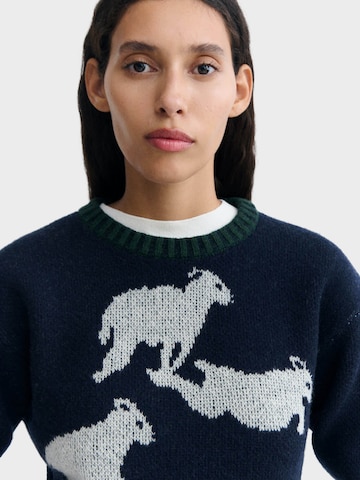 Thinking MU Pullover 'Ovellas' in Blau