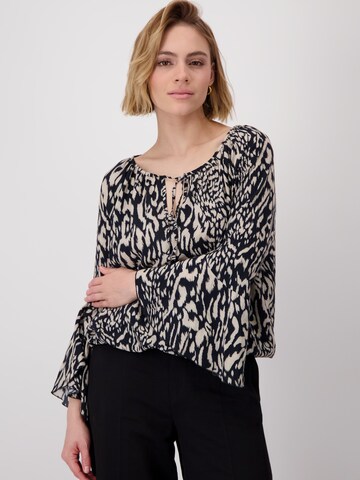 monari - Blusa en negro: frente