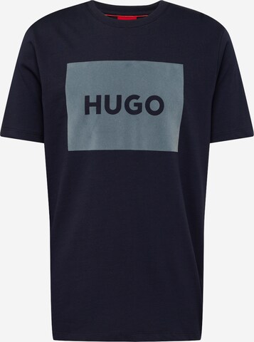 T-Shirt 'Dulive_V' HUGO en bleu : devant