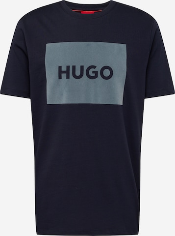 Tricou 'Dulive_V' de la HUGO Red pe albastru: față