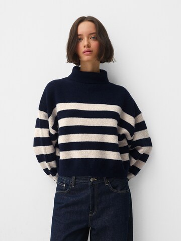 Pull-over Bershka en bleu : devant
