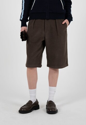 Prohibited Loosefit Bandplooibroek 'Podium' in Bruin