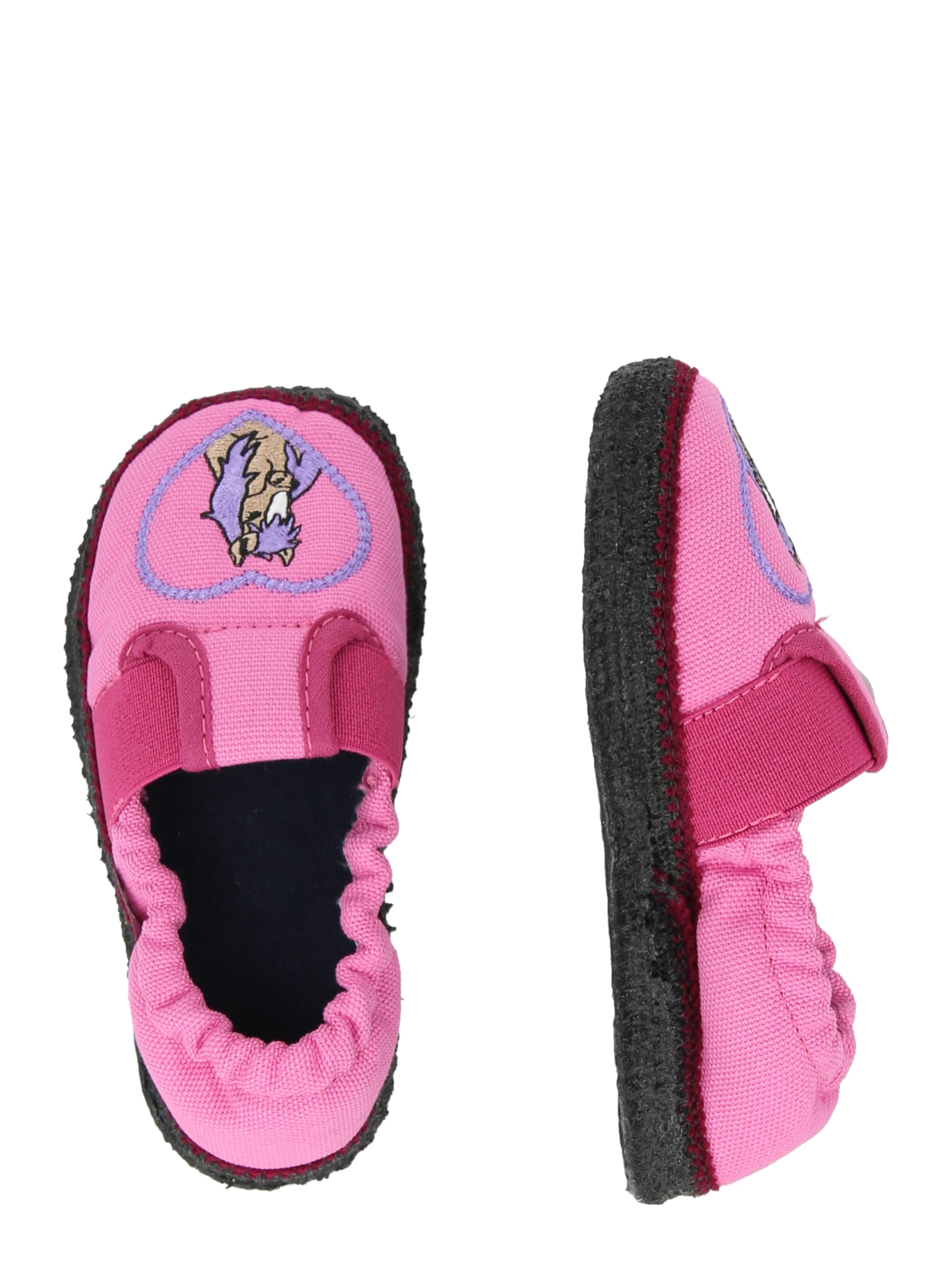 BECK Huisschoenen 'Pferdchen' in Roze