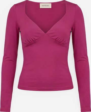 Tricou de la SNOBARIA pe roz: față