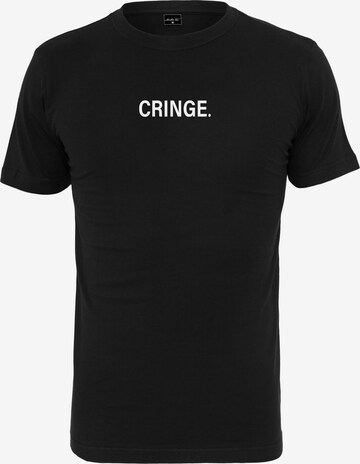 Mister Tee Shirt 'Cringe' in Zwart: voorkant