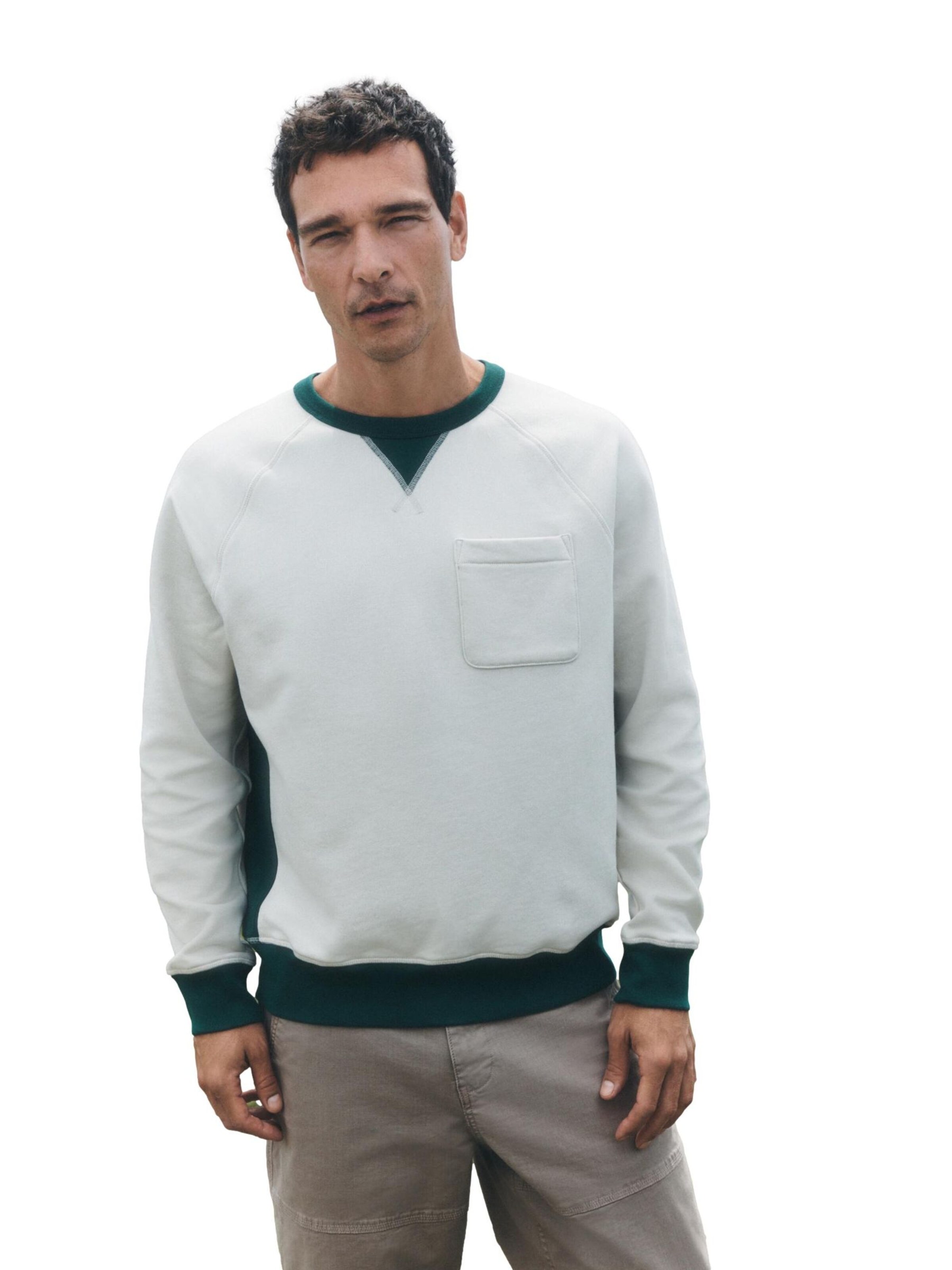 Sweat-shirt Next en blanc : devant