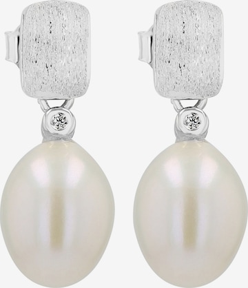 Akzent Earrings '"Mella" aus 925 Sterlingsilber, rhodiniert, langlebig' in Silver: front