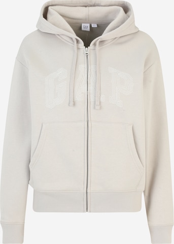 Gap Petite Sweatjacka 'HERITAGE' i vit: framsida