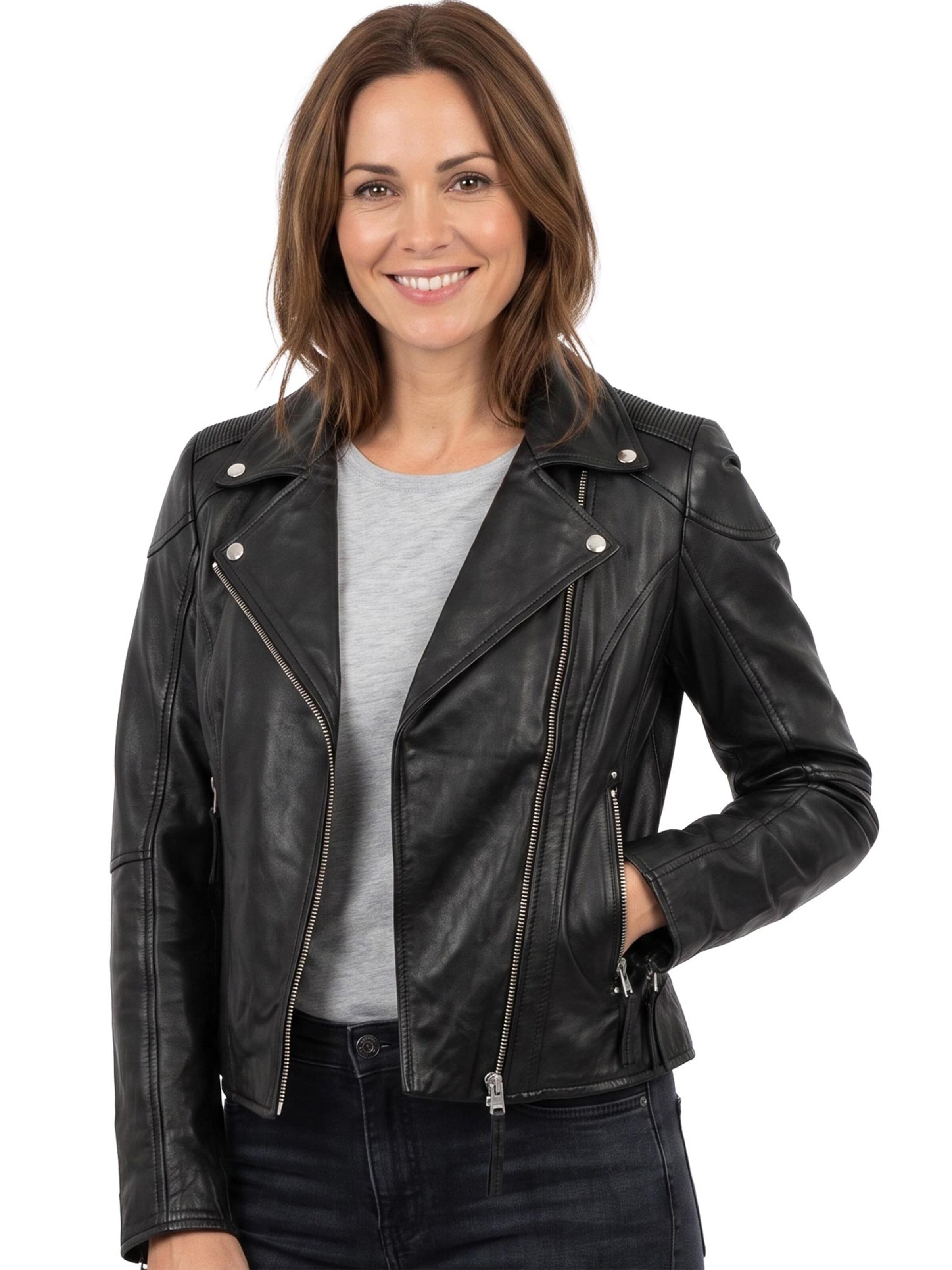 Jilani Übergangsjacke 'Vela'‌‌‌‌‌‌‌‌ in Schwarz: Vorderseite