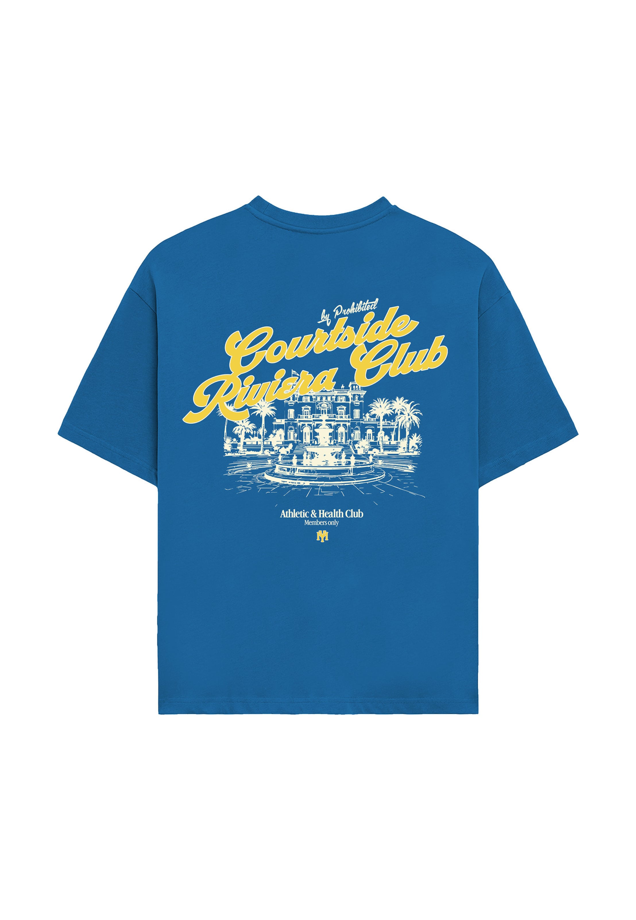 T-Shirt 'Athletic & Health Club' Prohibited en bleu