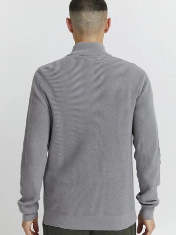 BLEND Gebreid vest 'Blend Half Zip Heren Trui – Schipperstrui met Rits – Coltrui Heren – Gebreide Sweater' in Grijs