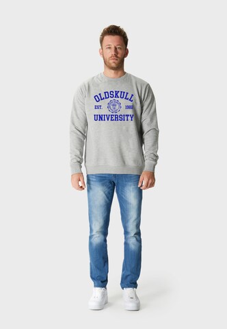 Oldskull Sweatshirt 'Retro University' in Grau