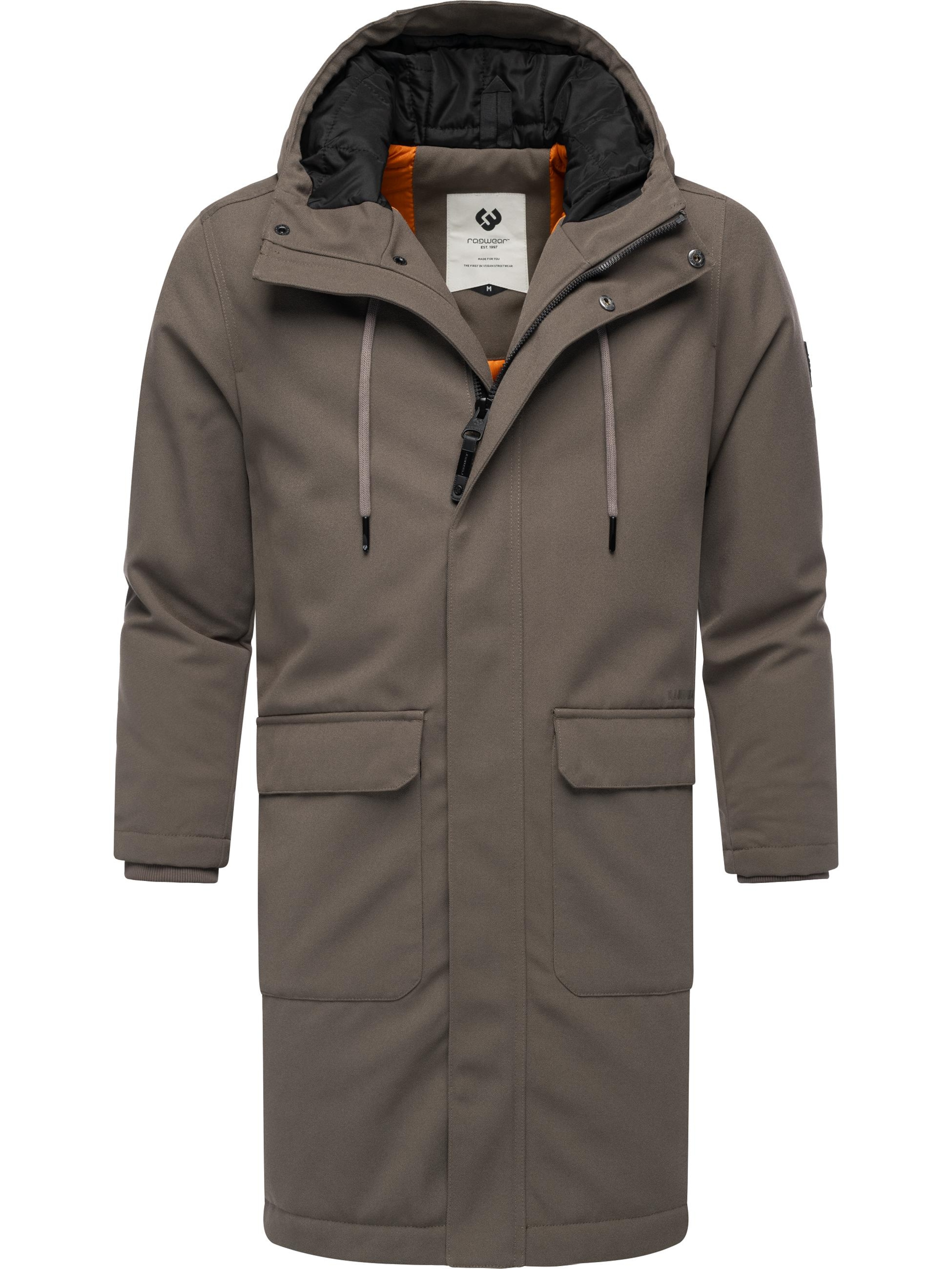 RagwearZimski kaput 'Mr Them' - smeđa boja: prednji dio